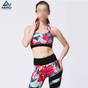 High Performance Multi-Color Floral Print Breathable Gym Training Apparel New Arrival Women Fashion High Stretch Fitness <b>Bra</b> - Product Image 3