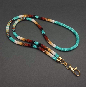 Lanière brodée de perles avec taille personnalisée, design portable, faite à la main, colorée, moderne, pour la rentrée scolaire et les fêtes - Product Image 1