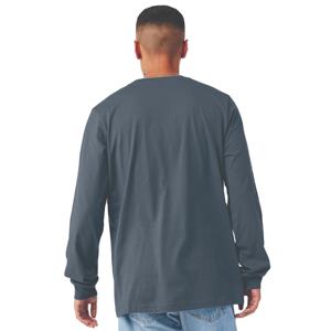 เสื้อยืดแขนยาวผู้ชายแบบปรับแต่งได้ คุณภาพสูง น้ำหนักเบา คอกลม ไม่มีลาย โลโก้เรียบง่าย สไตล์ลำลอง สตรีทแวร์ สีพื้น ผ้าฝ้าย 100% - Product Image 5