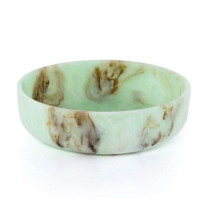 ชามเสิร์ฟเรซิ่นสีดำขาว ดีไซน์ทันสมัย ทำด้วยมือ ชิ้นเดียว ใช้เป็นของตกแต่งกลางโต๊ะ เหมาะสำหรับเสิร์ฟก๋วยเตี๋ยว ผลไม้ ของว่าง - Product Image 4