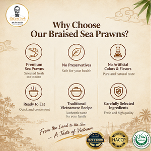 ริแคนคุก กุ้งเสือดำเวียดนามแบบดั้งเดิมในซอส 500 กรัม อาหารพร้อมรับประทานจากคันห์โฮอา - Product Image 3
