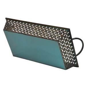 Venta al por mayor de buena calidad rústico acabado hierro metal bandeja cesta - Product Image 4