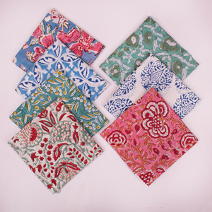 Luxury Fashionable Floral Block Printed Summer Breathable Cotton Square Wristband Boho Style Multifunctional Bandana Quick Dry - Product Image 5