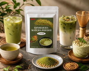 KEI FU Genmaicha Matcha Tea Powder 500g for <b>bubble</b> tea or baking - Product Image 3