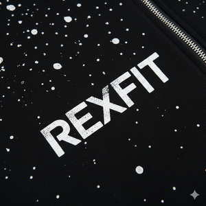 Sudadera con capucha y cremallera Rexfit Sports, personalizada con lavado ácido, forro polar grueso, con pedrería, estilo urbano, proveedor mayorista OEM - Product Image 5