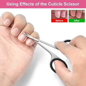 High Quality MARI Instruments Nail Cuticle <b>Scissors</b> Stainless Steel Sharp Curved Blade <b>Left</b>-<b>Handed</b> Durable Easily Cuticle - Product Image 4