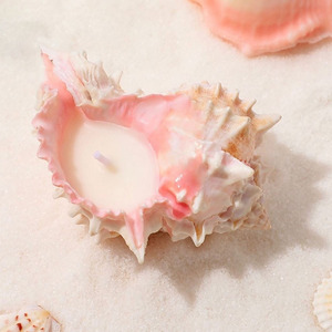 เทียนถั่วเหลืองเทียนเปลือกหอยที่สวยงามสำหรับตกแต่งชายฝั่งทะเล - Product Image 1