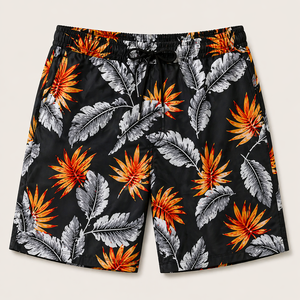 Men's Casual Summer Satin Shirt-Floral Pattern 300g Lightweight Breathable Anti-Pilling Quick Dry Eco-Friendly Short Sleeve - Product Image 3