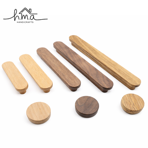 Hot Sale Modern Design Adjustable Wooden Cabinet Handles Beech Walnut Wardrobe Door <b>Pulls</b> for Dining Furniture & Dresser <b>Drawers</b> - Product Image 1