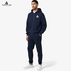 Ensemble de survêtement à capuche zippé imperméable et respirant personnalisé pour hommes adultes – Vêtements de sport en gros - Product Image 5
