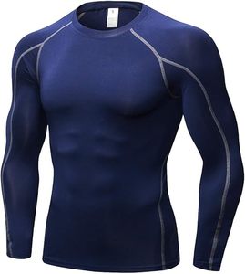 Men's Compression Long Sleeve Performance Shirt Premium Quick Dry Compression Base <b>Layer</b> <b>Top</b> Men's Athletic Compression Training - Product Image 2