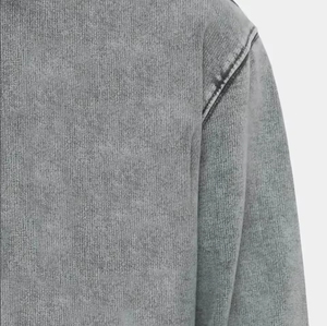 Sweat-shirt à capuche 400 g/m² sans cordon, personnalisé pour homme, effet vieilli, coupe oversize, vierge, délavé à l'acide, style vintage - Product Image 5