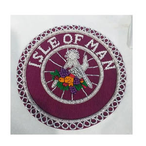 Badge de tablier des Grands Stewards Provinciaux de la Franc-maçonnerie, broderie à la main de l'île de Man, tous les motifs, badge orné de bijoux, modèle 2026 - Product Image 1