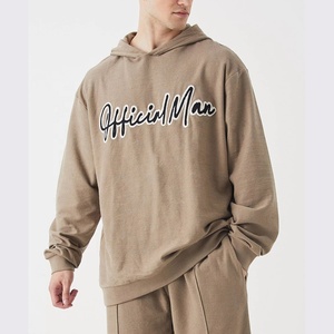 Nouveau style streetwear de haute qualité pour hommes tissé imprimé surdimensionné en gros prix bon marché sweat à capuche cagoule à capuche - Product Image 2