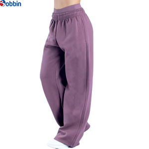 Premium Quality <b>Women's</b> Mid Waist Flared Fleece <b>Trousers</b> Streetwear Breathable Eco-Friendly <b>Winter</b> <b>Women</b> Regular Fit Straight - Product Image 1