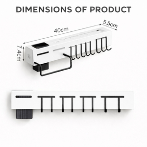 Étagère murale de cuisine multifonctionnelle avec porte-couteaux, crochets, organisateur de rangement pour ustensiles, étagère gain de place - Product Image 4