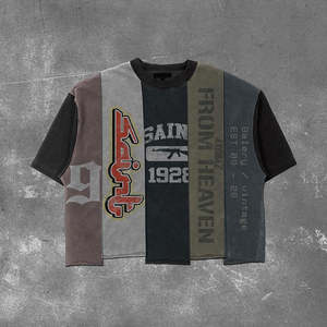 T-shirt Homme Oversize Vintage Streetwear Imprimé DTG OEM, Effet Délavé Acide, Couleur Faded, 100% Coton 240gsm, Grammage Lourd - Product Image 4