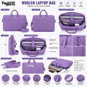 Bolsa de Alta Calidad para Portátil, Funda de Fieltro para Portátil, Maletín para Computadora Portátil, Bolsa de Transporte con Asa para Uso en Oficina - Product Image 4