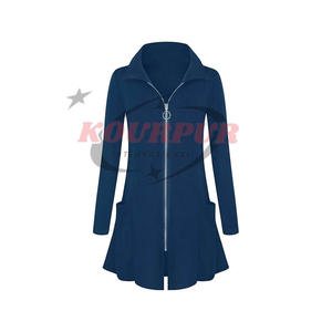 Sudadera con Capucha para Mujer, Manga Larga, Asimétrica, Color Sólido, Informal, Tejida, con Bolsillos, para Otoño, Personalizable - Product Image 2