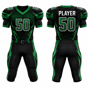 Maillot de football américain personnalisé pour homme adulte, impression par sublimation, polyester anti-humidité, col en V, manches courtes, numéro d'équipe 50 - Product Image 6