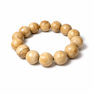 Bracelet en bois d'agar avec perles rondes naturelles - Product Image 3