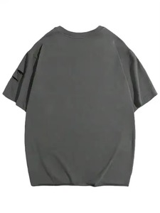 เสื้อยืดทรงโอเวอร์ไซส์ผ้าฝ้าย 100% ล้างสีแบบแอซิดวอช สไตล์วินเทจ สำหรับผู้ชาย  สามารถปรับแต่งได้ - Product Image 3
