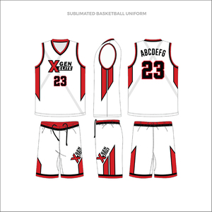 Conjunto de Uniforme de Baloncesto Personalizado para Hombres Adultos, Transpirable, 100% Poliéster, Sin Mangas, Jersey Estampado con Nombre, Número y Logotipo del Equipo, Blanco - Product Image 1