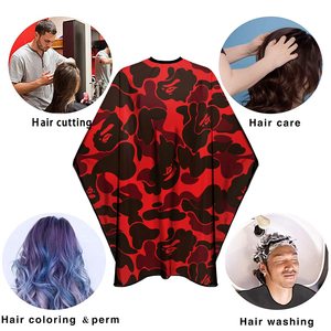 Cape de coiffure professionnelle imperméable, cape de barbier personnalisée en polyester avec fermeture à bouton-pression - Product Image 6