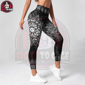 Pantalones de Yoga Personalizados de Cintura Alta con Estampado de Mandala para Mujer, Leggings Sublimados para Gimnasio, a Prueba de Sentadillas, Control de Abdomen, Mallas Deportivas - Product Image 2