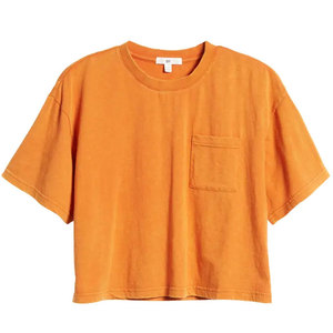 Camiseta Corta Holgada para Mujer con Corte Cómodo, Dobladillo Corto y Estilo Informal para Uso Diario - Product Image 1