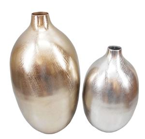 Jarrón de estilo de cuello de botella de aluminio, jarrón dorado decorativo con acabado dorado para suelo de aluminio, jarrón de Metal de cono Delgado dorado para decoración del hogar - Product Image 1