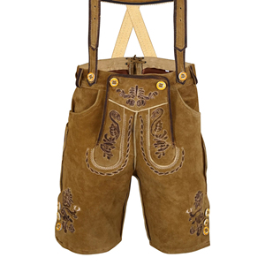 Lederhose sur mesure pour hommes, vêtements bavarois, Trachten, Lederhose courte de haute qualité en cuir véritable avec logo personnalisé 2026 - Product Image 1