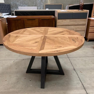 Table à manger moderne style ferme, plateau en céramique avec pieds en métal, 80x80cm, 6 places, mobilier de maison, vente chaude - Product Image 2