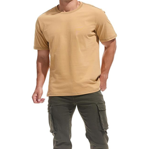 T-shirt pour homme de haute qualité, couleur unie, 100% coton, col rond, design simple, écologique, léger, respirant, séchage rapide - Product Image 3