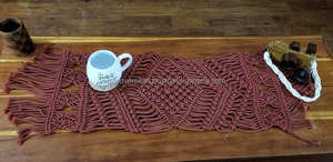 Camino de mesa de estilo bohemio blanco personalizado de macramé de alta calidad para Navidad, boda, fiesta, decoración del hogar, fabricante de cubiertas de mesa - Product Image 2