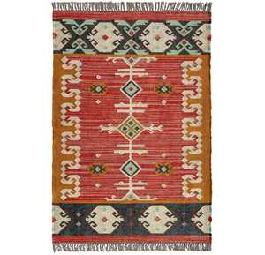 Tapis confortables et élégants, tissés à la main en jute et laine, kilims pour salon, chambre et bureau - Product Image 2