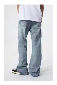 Jean en denim QYS taille haute, coupe skinny droite, respirant, écologique, résistant à la décoloration, délavage clair, design vintage, pour femme - Product Image 4