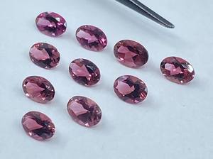 Turmalina Rosa Facetada de Forma Ovalada, Piedra Preciosa Suelta Calibrada, Lote para Fabricación de Joyería Natural - Product Image 4