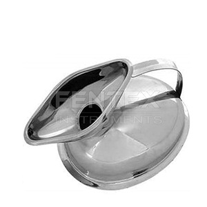 Urinoir manuel féminin en acier inoxydable allemand Holloware Instruments pour usage hospitalier, équipement médical consommable - Product Image 4