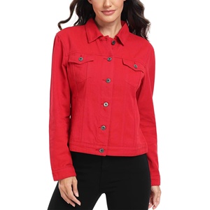 Long Sleeve Plus-size Denim Jacket Popular Designer High Quality Casual Women's Short Denim Tops Coat Women Blue - Product Image 5