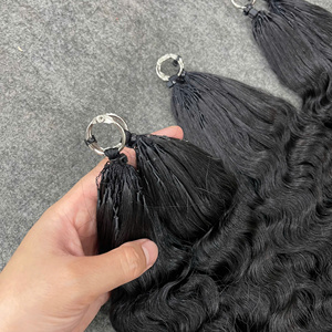 Produit phare 2026 Extensions de cheveux Remy au crochet effet plume, 100% cuticules alignées, Cheveux vietnamiens pour salon - Product Image 5