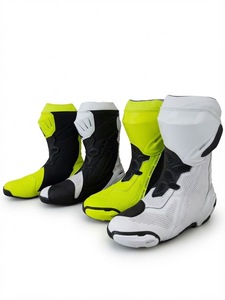 Botas de Motociclismo Amarillas Personalizadas, Botas de Cuero para Motocicleta, Calzado Protector para Motociclismo, Equipo Profesional de Motocross y Turismo para Hombre - Product Image 4