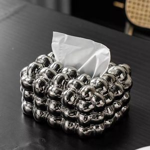 Organizador Multiusos Ecológico de Metal Simple para Colgar, Caja de Pañuelos Hecha a Mano, Decorativa para Mesa, Acabado Pulido - Product Image 4