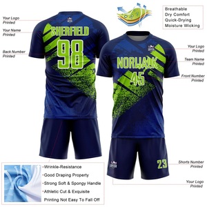 Professional Match Training Kit for <b>Men</b> and Youth Custom Soccer Football Uniform Set Breathable Quick Dry Team Jersey and <b>Shorts</b> - Product Image 4