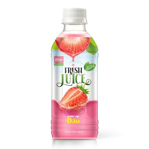 Boisson de jus de fraise fraîche 350ml bouteille étiquette de conception gratuite boisson rafraîchir boisson jus pur 100% NFC OEM ODM RITA marque - Product Image 1