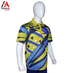 Polo de sublimación de calidad superior 220 GSM manga corta algodón poliéster tela último diseño abstracto camisa para hombres - Product Image 2
