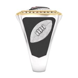 Anillo de Campeonato de los Arizona Cardinals de 1/2ct, Totalmente Personalizado, de Moda, Bicolor, Personalizado para Escuela Secundaria o Universidad, de Aleación de Moissanita, Estilo Hip - Product Image 3