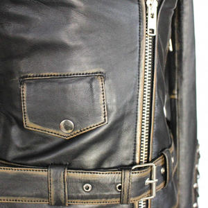 Chaquetas de cuero puro para mujer de nuevo estilo de moda de fabricantes profesionales Cremallera transpirable con procesamiento de lona de punto - Product Image 6