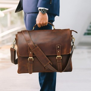 Top Selling Classic Leather Laptop Bag for <b>Office</b> Work Business Travel Laptop Messenger Shoulder Bag for Wholesale Supply - Product Image 1