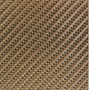 Tela de fibra de carbono con brillo dorado, tejido de sarga - Product Image 3